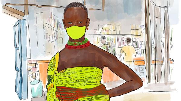 Turkana region woman illustration